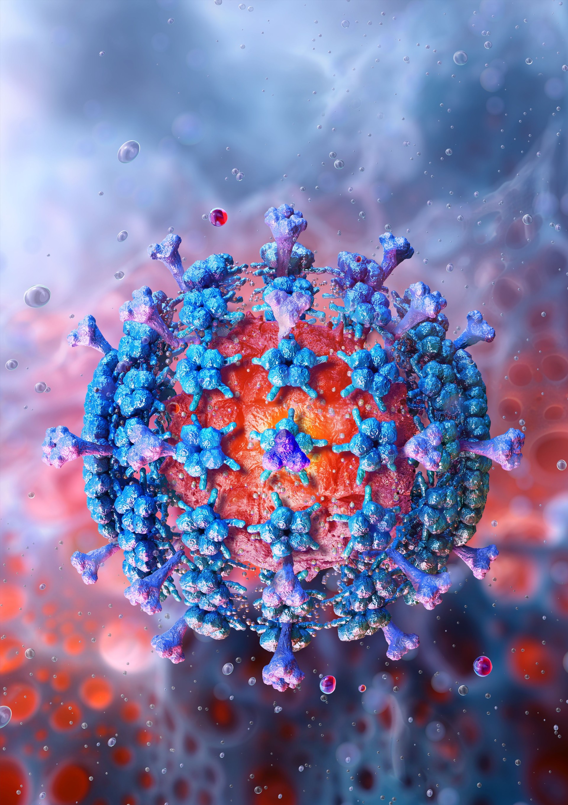 Rotavirus, contagious reoviridae RNA virus, agent of diarrhea disease, gastroenteritis, fever, stomach flu infection